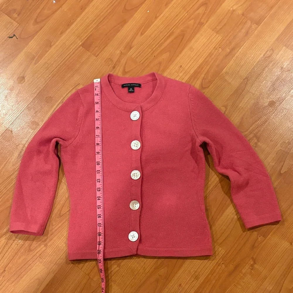 Banana Republic Rose Angora/Lambswool Button Cardigan - Picture 5 of 9